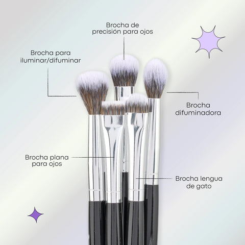 KIT DE BROCHAS X 10 PCS LULA ECLIPSE