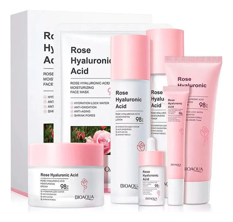 KIT FACIAL BIOAQUA ROSE ACIDO HIALURONICO
