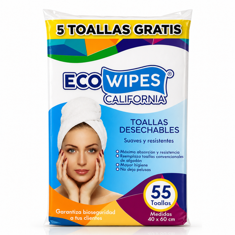 TOALLA DESECHABLE ECO WIPES X50 UND
