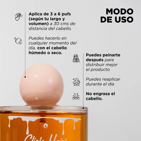 PERFUME CAPILAR DE MIEL X100 ML CLICK HAIR