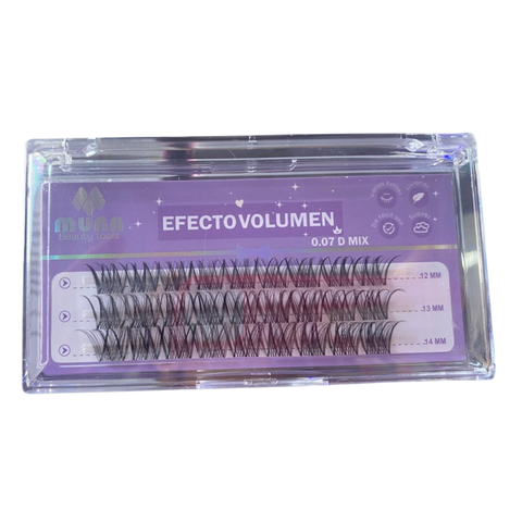 PESTAÑAS EFECTO VOLUMEN CLUSTER 0.07D MUNA