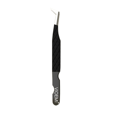 PINZA 3D VOLUMEN CORRUGADA VIOEMI NEGRA CON ESTUCHE