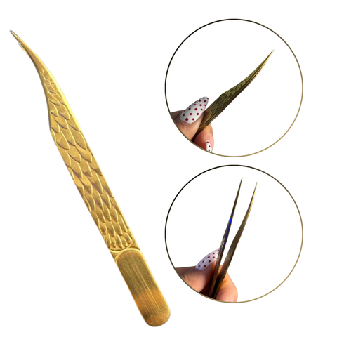 PINZA PICO LORO DORADA PLUMAS