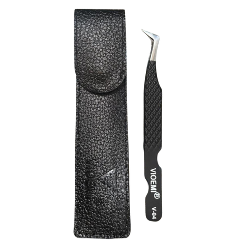 PINZA 3D VOLUMEN CORRUGADA VIOEMI NEGRA CON ESTUCHE