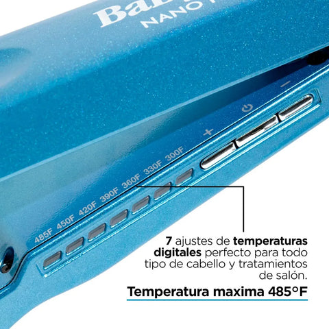 PLANCHA DIJITAL NANO TITATIUM AZUL 1 1/4" XL