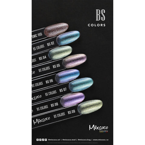 ESMALTE SEMIPERMANENTE MIXCOCO TONOS ESCARCHADOS Y SATINADOS