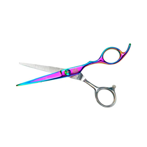 TIJERA MICRODENTADA RAINBOW 6´´ CON ESTUCHE SM