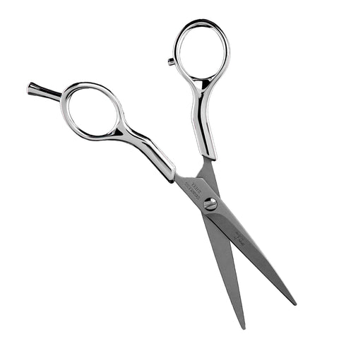 TIJERA MICRODENTADA PLATA METALIZADA 6´´