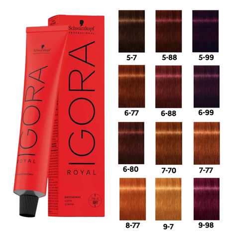 TINTE IGORA ROYAL COBRES, ROJOS Y VIOLETAS