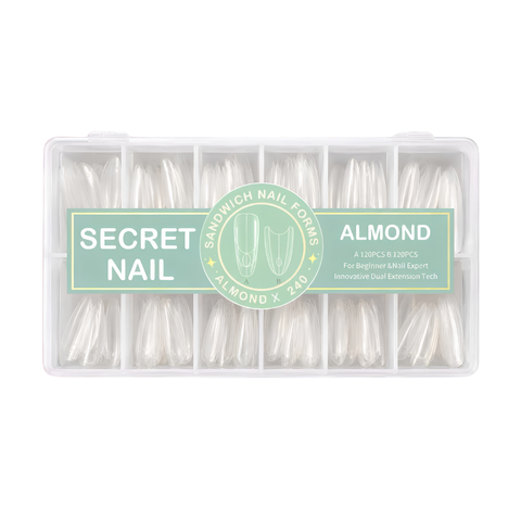 UÑAS DUAL SANDWICH ALMOND X240 UND