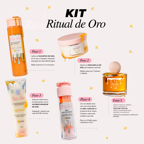 COMBO MIEL RITUAL DE ORO CLICK HAIR