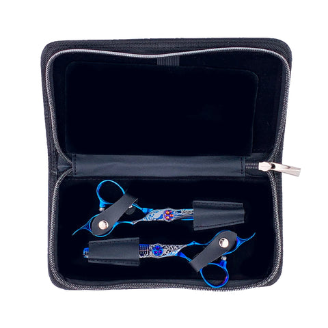 SET TIJERA DESLIZANTE + TIJERA ENRESACADOR AZUL 6.0 REF ST-RK123BL