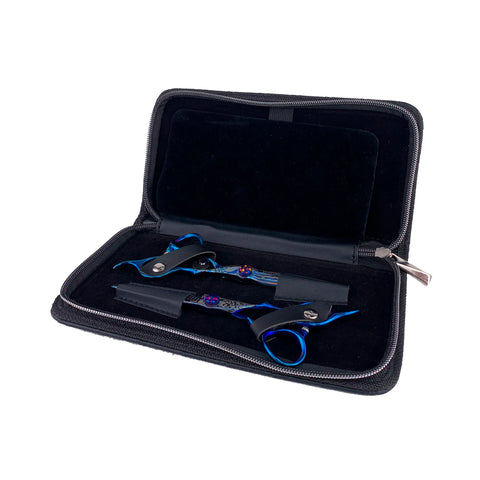 SET TIJERA DESLIZANTE + TIJERA ENRESACADOR AZUL 6.0 REF ST-RK123BL
